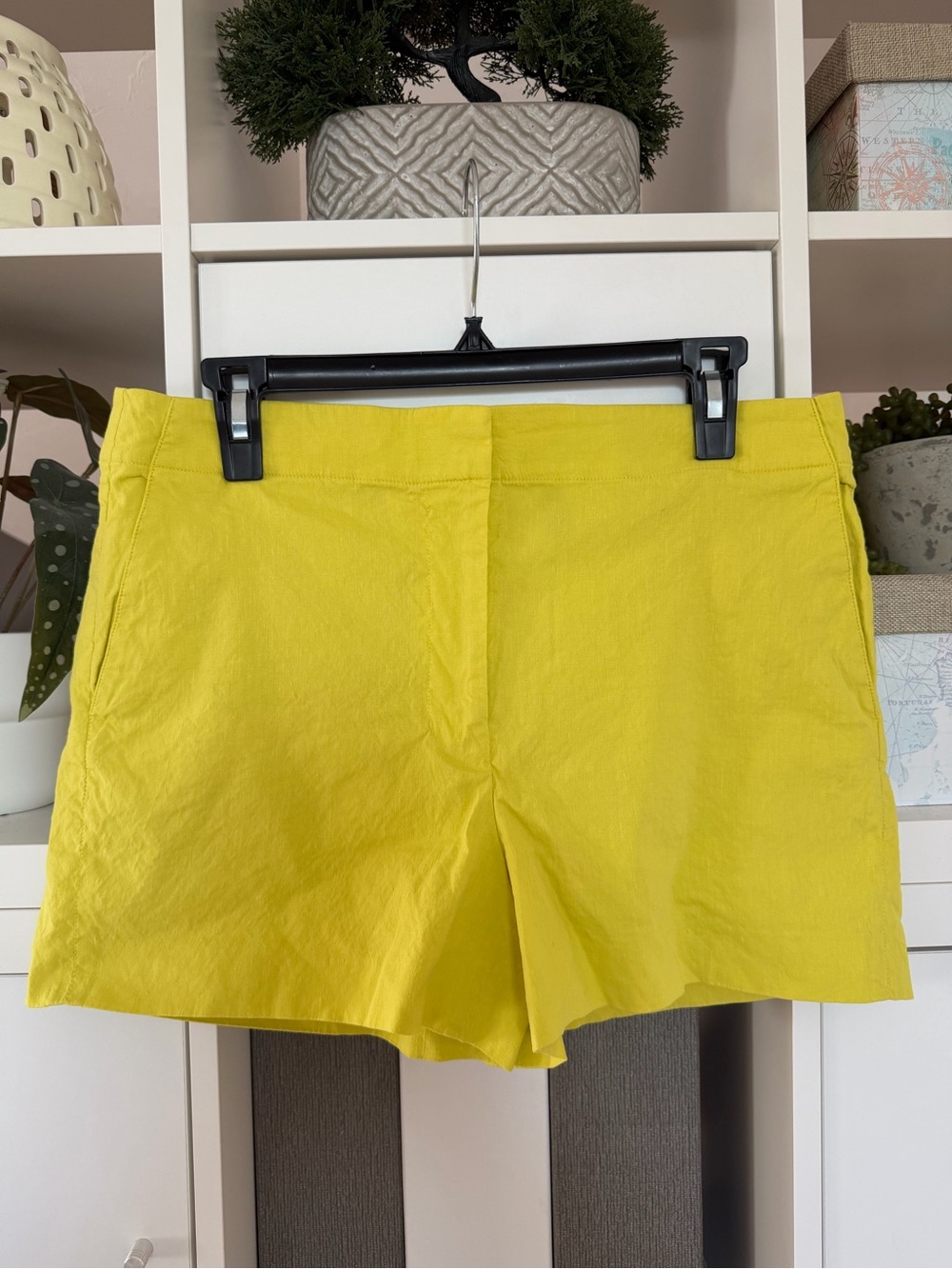 Theory Neon Yellow Lightweight Shorts Size 8